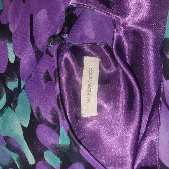 Windsmoor Purple and Aqua Patterned Maxi Dress 18 - Picture 7 of 7